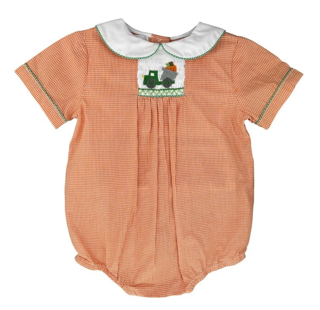 Pumpkin Smocked Bubble