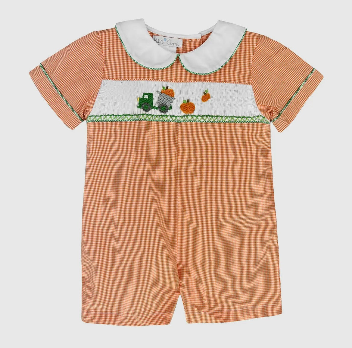 Pumpkin Smocked Romper